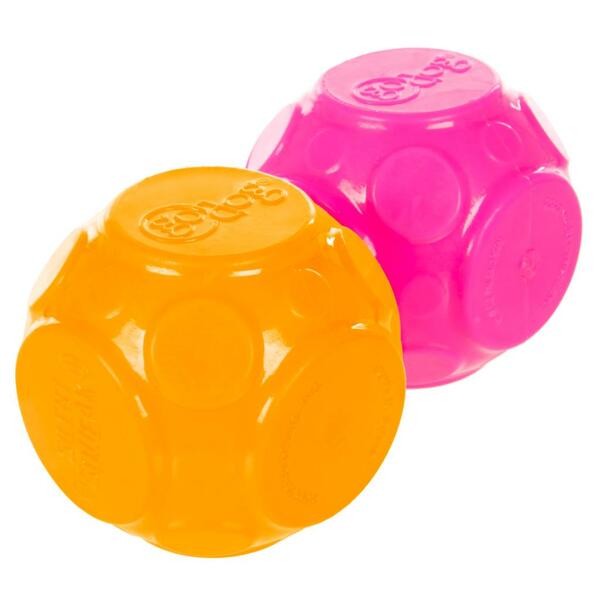 GD Silent Squeak Ball Orng/Pnk 2pk