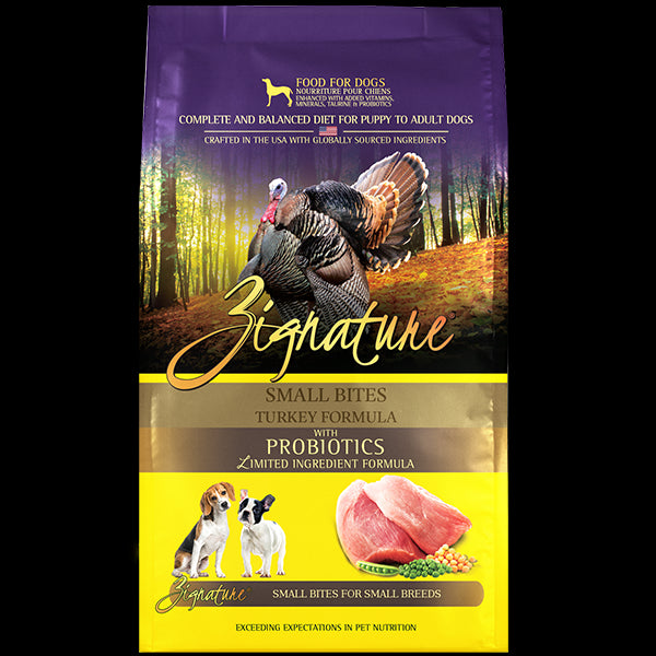 Zignature LID Turkey Sml Bites Dog Food 12.5lbs