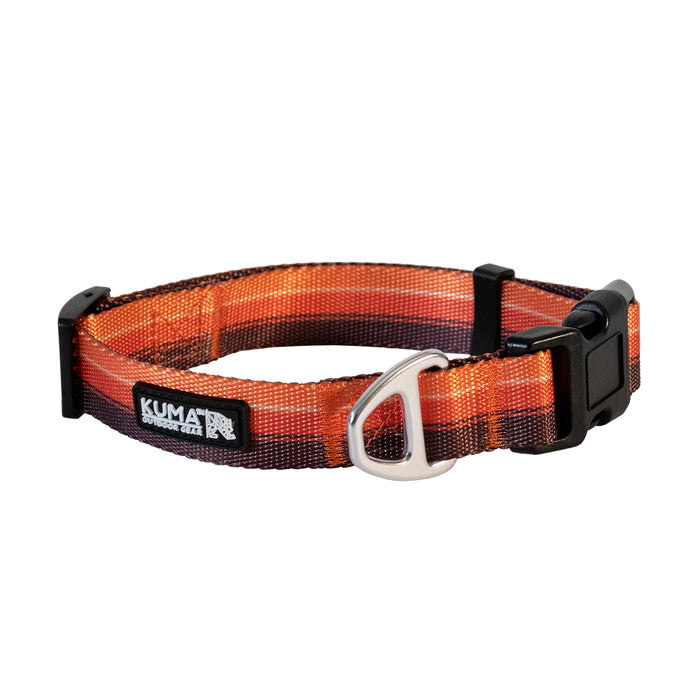 Kuma Backtrack Dog Collar Lrg Orange/Brown