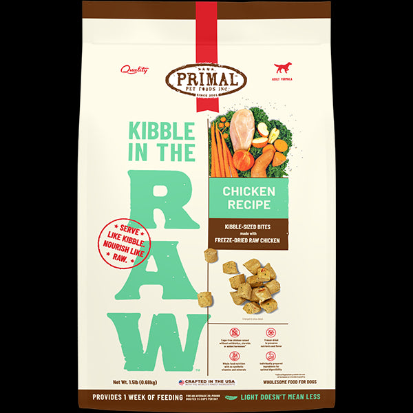 Primal Dog Kibble in the Raw Chicken 1.5lbs