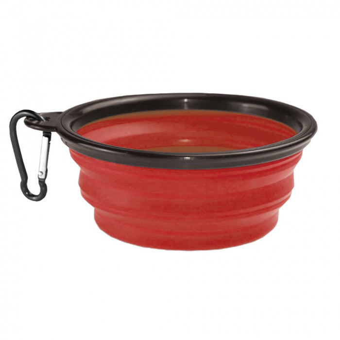 Kuma Collapsible Silicone Bowl (1L) - Red/Black