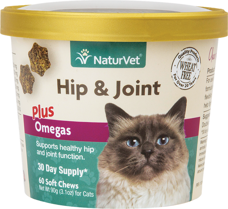 NV Hip & Joint Plus Omegas Cat Soft Chew 60ct