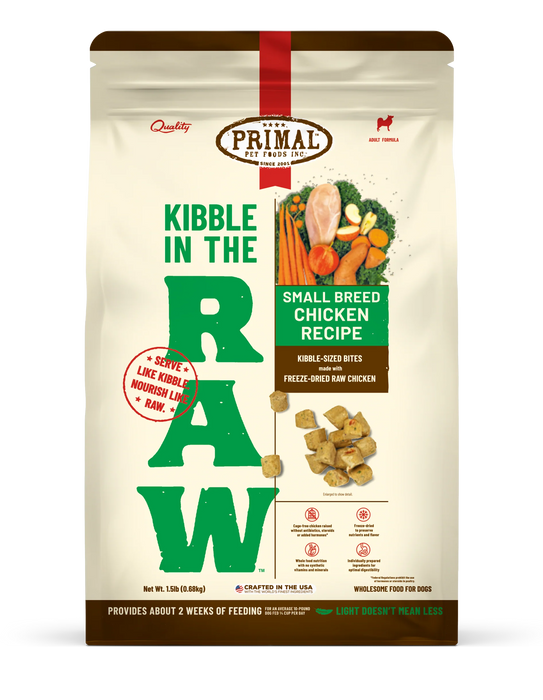 Primal Dog Kibble in the Raw Small Breed 1.5 lb