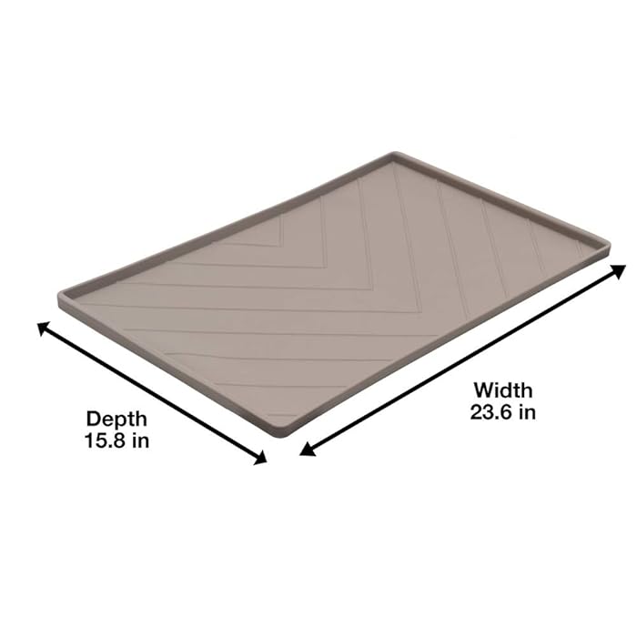 MM Mat with Metal Rods Lrg Grey