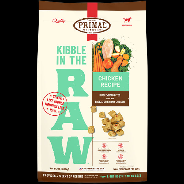 Primal Dog Kibble in the Raw Chicken 9lbs