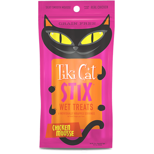 Tiki Cat Stix Wet Treats GF Chicken Mousse 6x3oz