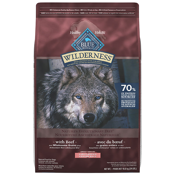 BB Wilderness Beef Lrg Brd Adult +WG 24lbs