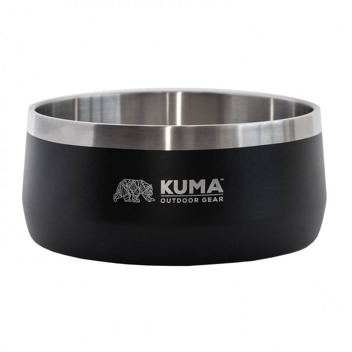 Kuma Stainless Steel Dog Bowl Black