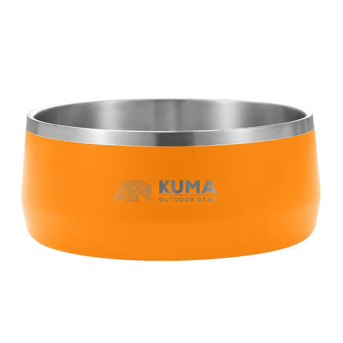 Kuma Stainless Steel Dog Bowl Orange