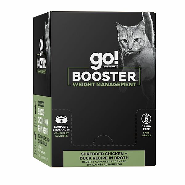 GO! Wgt Mgmt Shrdded Chkn/Duck in Broth Cat Booster 2.5oz