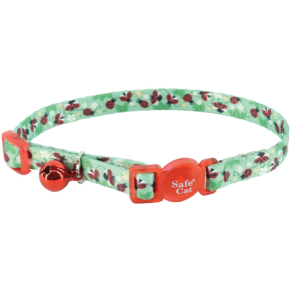 SafeCat Fashion Brkwy Collar Ladybug 12"